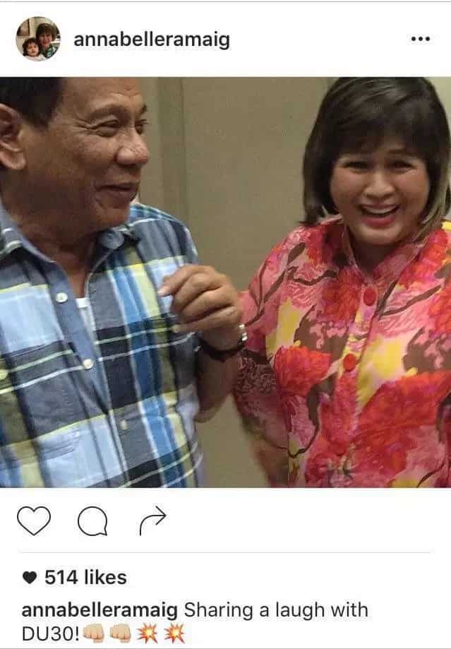 Annabelle Rama proud of Rodrigo Duterte