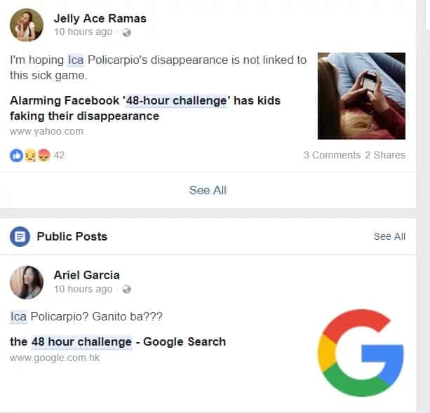 Nag "48 hour challenge" nga ba? Netizens speculate about Ica Policarpio's disappearance