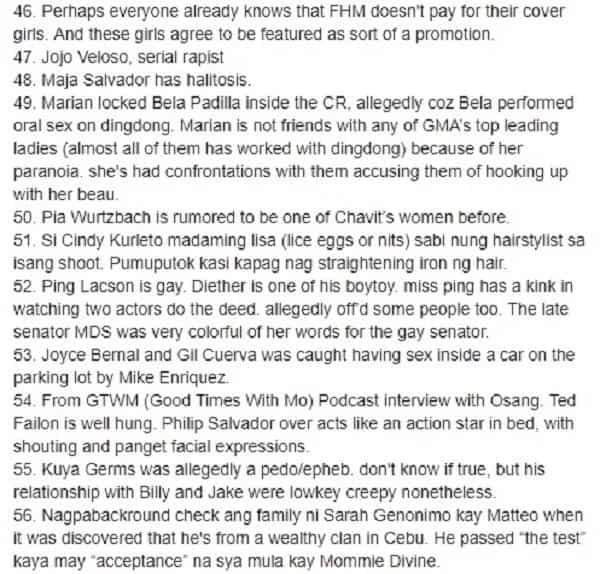 Totoo kaya o gawa-gawa lang? Facebook page exposed alleged deep secrets of Pinoy Celebrities