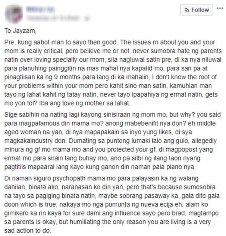 Girl of 'Jamill' love team earns netizens ire after allegedly disrespecting boyfriend's mom