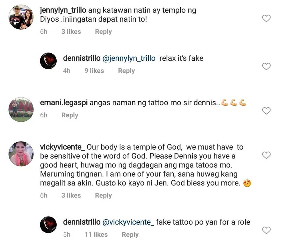 Sinermonan ng mga netizens! Dennis Trillo tells commenters to relax over his new tattoo