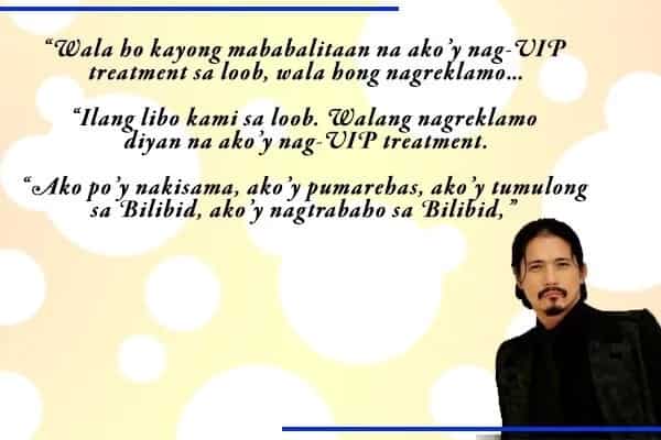 “Ako po’y nakisama, ako’y pumarehas.." Robin Padilla opens up about his experiences as an inmate in New Bilibid Prison