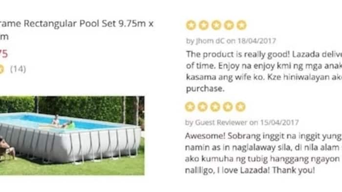 Netizens are giving totally hysterical reviews at this 120k pool being sold online