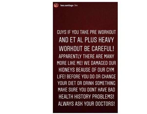 Dahil sa pre-workout drinks! Miss International 2013 titleholder Bea Rose Santiago diagnosed with chronic kidney disease