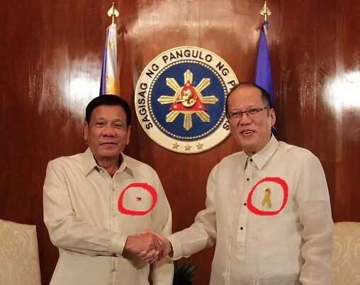 Duterte and Aquino: Battle of the Insignias