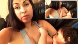 See what this breastfeeding mum did to her kids that made crazy all the Internet (photos, video)