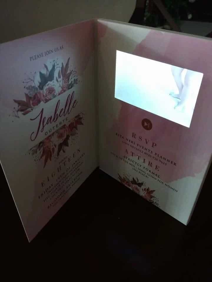 Isabelle Duterte's debut invitation is a symbol of luxury and opulence