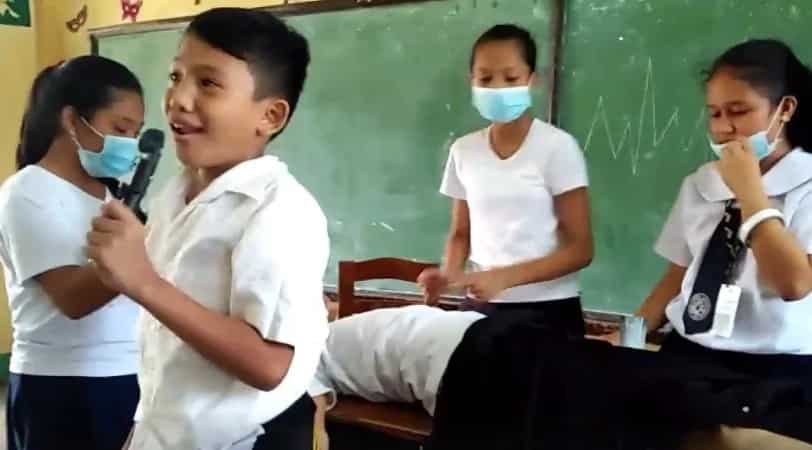 Filipino group of students deliver a funny 'medical' presentation for class