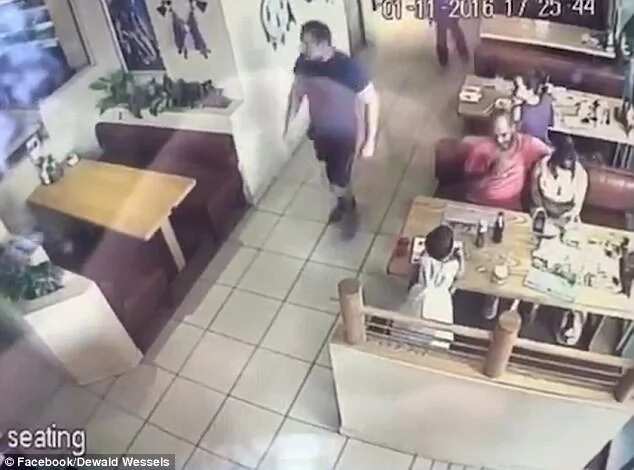 Caught on CCTV! Kid was almost kidnapped while his parents were enjoying their meal at a restaurant