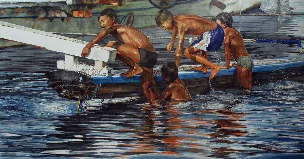 Filipino paintings show unbelievably realistic everyday traffic scenes