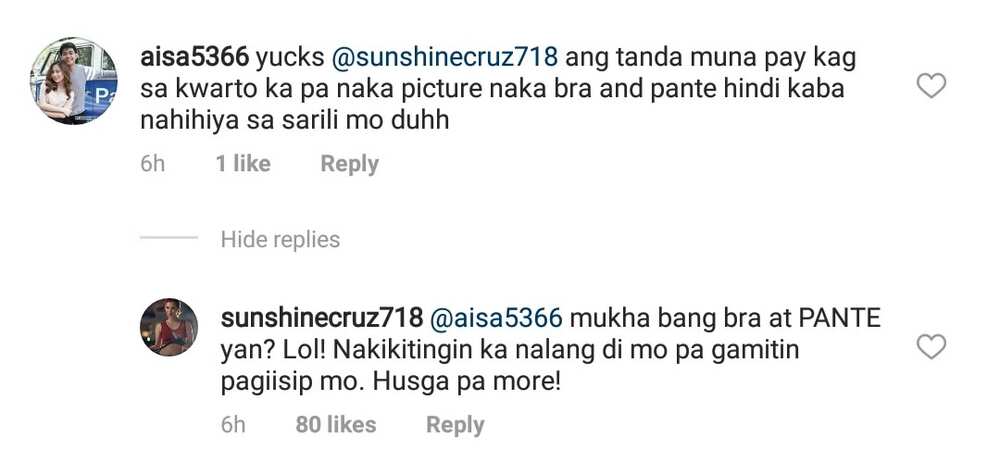 Sunshine Cruz tells netizens she did not go through the knife to achieve body