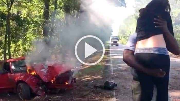 Valliant photographer risks his life by saving pregnant woman from burning car on the road