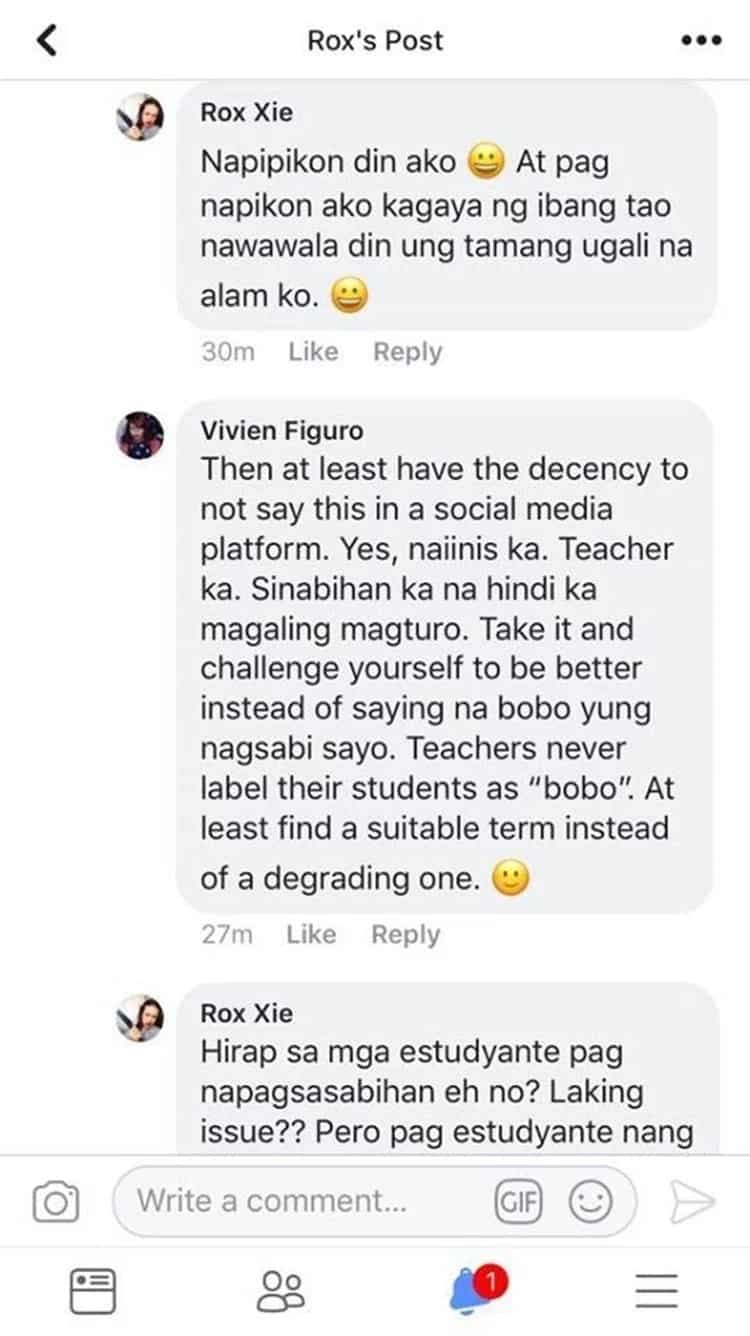 Teacher calls student as 'bobo' on social media