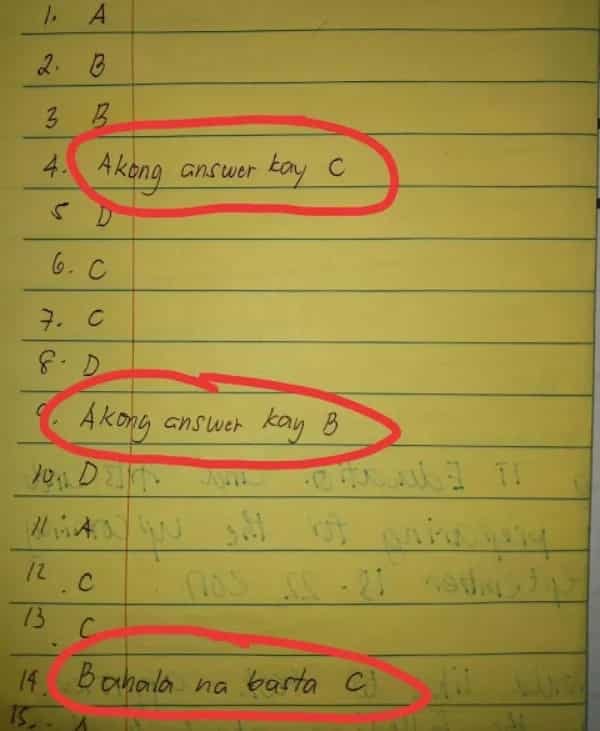 No erasure policy ba kamo? Teacher shares his student's wittiest style for no erasure policy on his exam