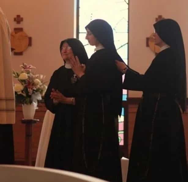 Sister Cecilia Maria receiving her black veil