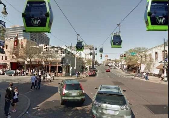 Cable cars to solve traffic problems