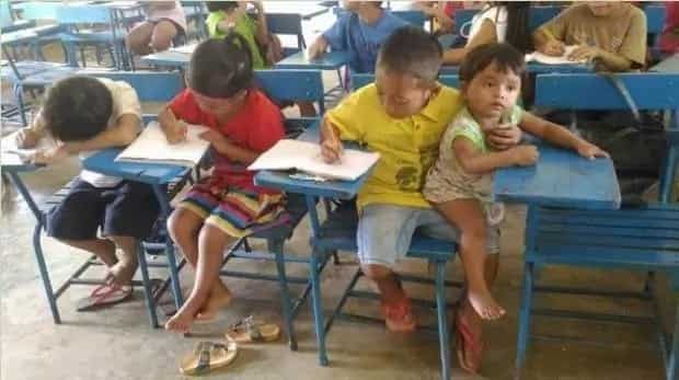 Grade 1 student brings 1-year-old brother to school so that he will not be absent