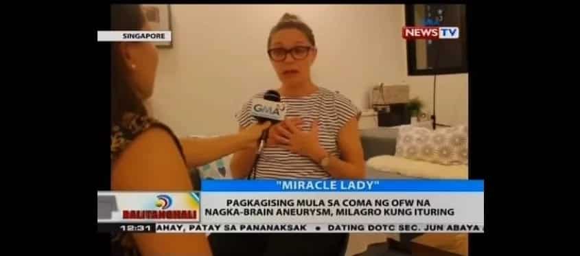 Tinaguriang "Miracle Lady"! OFW in coma due to brain hemorrhage wakes up, saved by her Singaporean employers