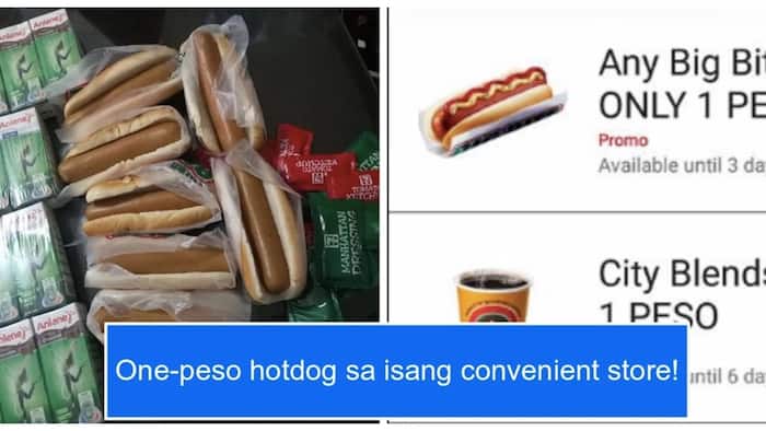 You can now get a one-peso hotdog from a convenience store!