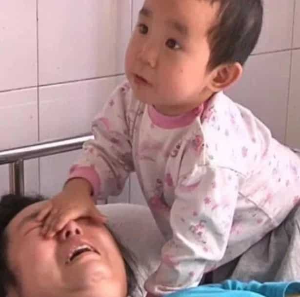A girl aged just three has learnt to care for her mother who was injured in a hit-and-run accident