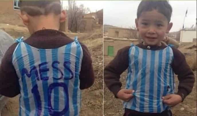 Lionel Messi Goes To Meet Little Afghan Boy Who Meet Messi's Shirt Out Of A Plastic Bag
