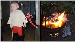 We all love to watch family albums and enjoy the good old days. After finding a picture when she was 4, the girl was frightened and burned the photo!