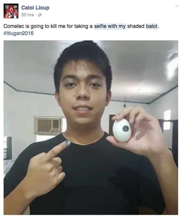 Filipinos rebel against government with balot selfies