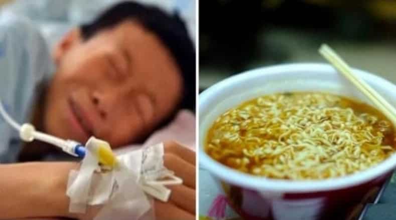Beware! Man was hospitalized after instant noodles and cola binge