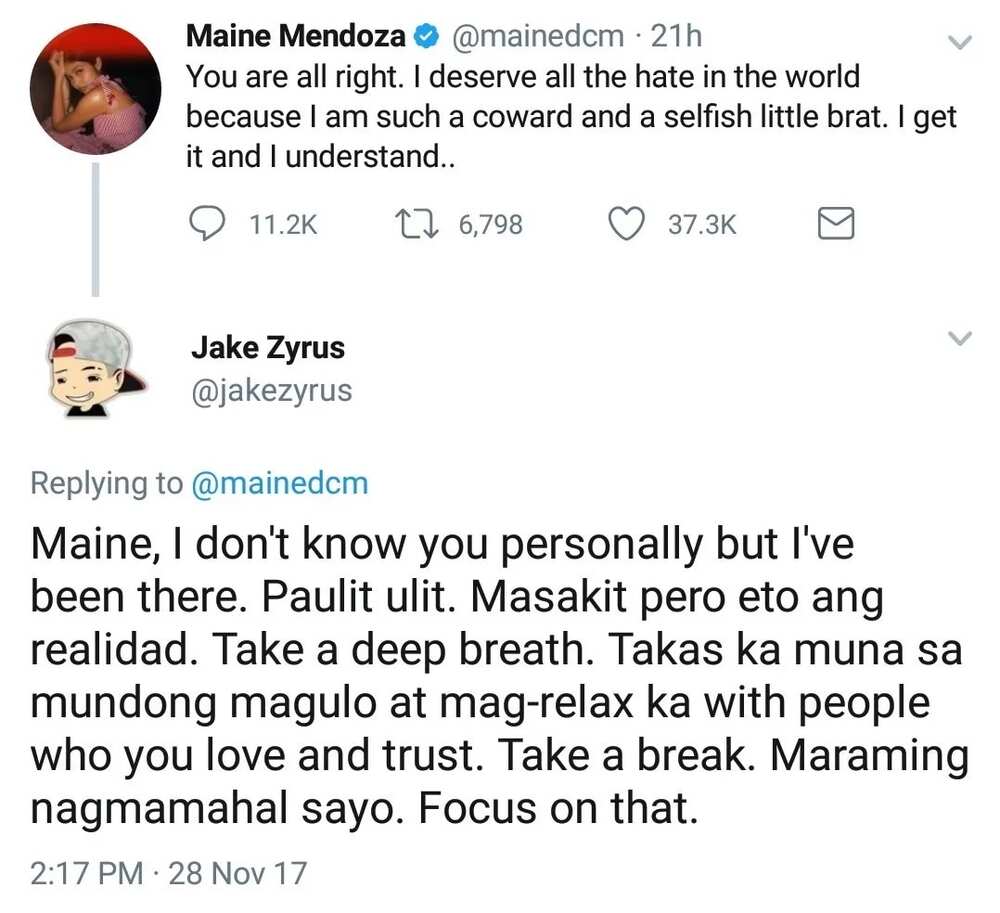 Jake Zyrus’s reaction to Maine Mendoza’s controversial open letter goes viral