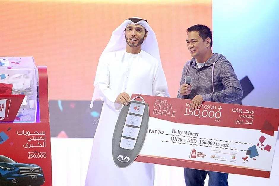Filipino wins 2 million pesos and a brand new car on first day of Dubai Shopping Festival
