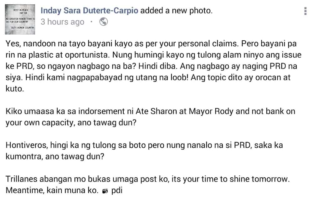 Sara Duterte Lambasts Minority Senators, Senators React