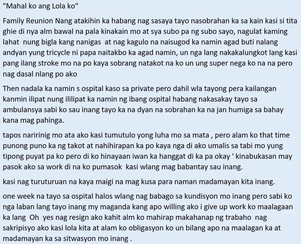 Sana lahat ng apo kagaya mo! A touching story of a granddaughter who quit her job to be able to look after her beloved Lola