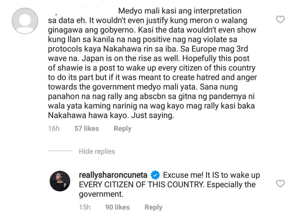 Sharon Cuneta, isa-isang sinupalpal ang bashers ng COVID-post niya: "No. 1 tayo pero sa di magaling"