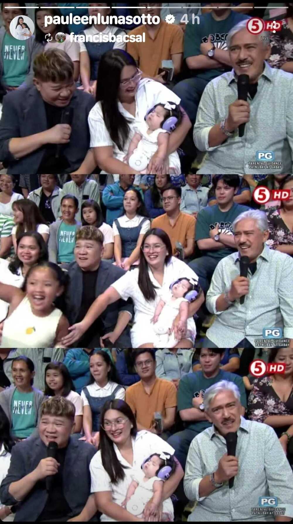 Vic Sotto, Pauleen Luna’s daughter Mochi spotted on ‘Eat Bulaga’ for the first time