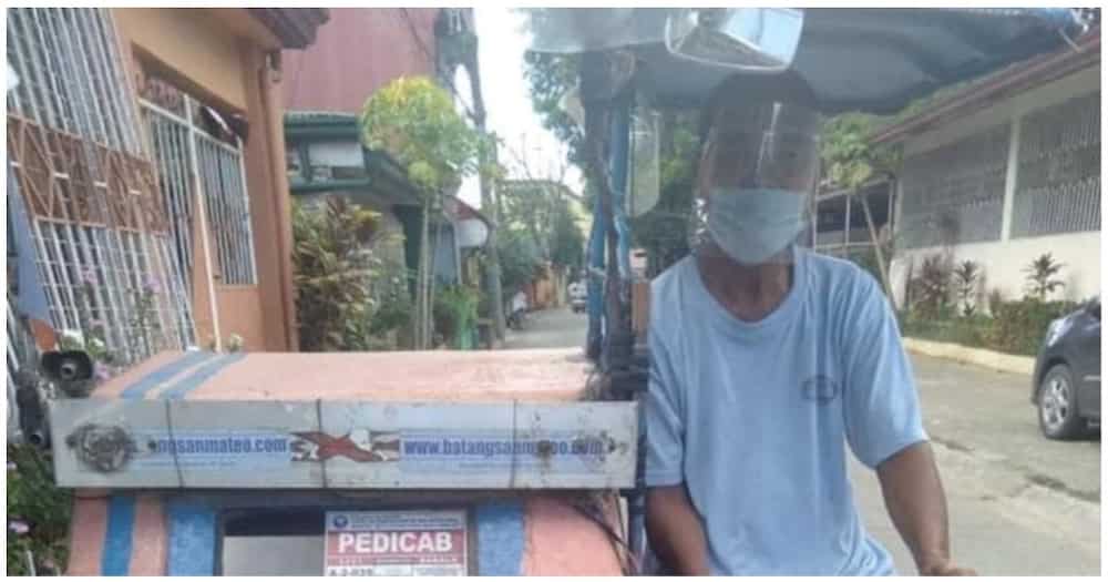 Pedicab driver, hinangaan dahil free mask at face shield para sa kanyang mga pasahero