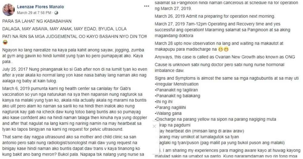 Ginang, nagbabala sa mga kapwa babae tungkol sa abnormal na paglaki ng tiyan