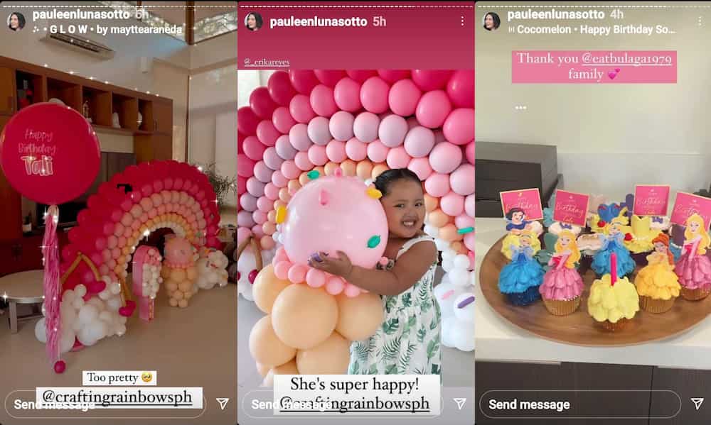 Pauleen Luna gives glimpses of Tali Sotto’s intimate 4th birthday celebration