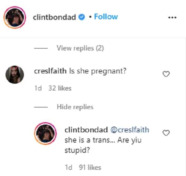 Ang savage! Clint Bondad responds to netizen who asked if Thai billionaire Anne Jakrajutatip is pregnant