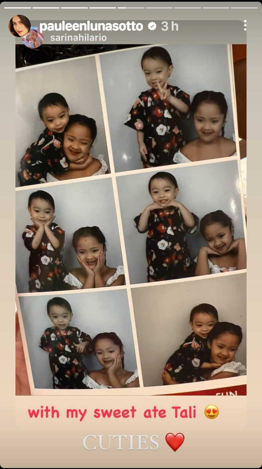 Tali Sotto at Sarina Hilario, kinagiliwan dahil sa cute pics nila together