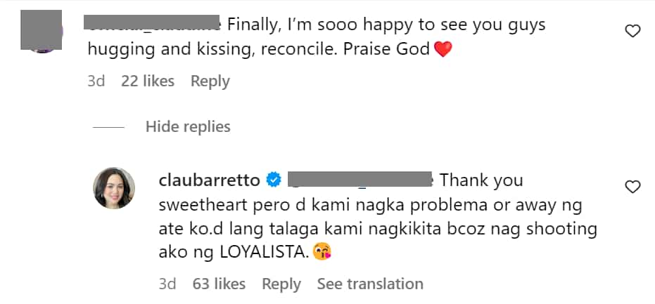 Claudine Barretto, pinabulaanang nag-away sila ni Gretchen Barretto