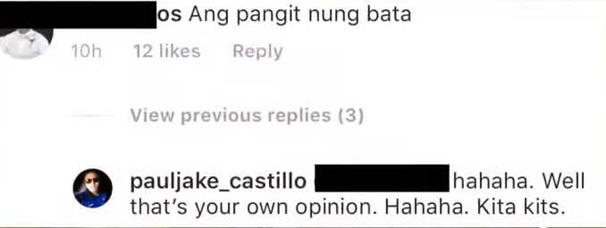 Paul Jake Castillo, sinagot ang basher na nanlait sa anak nila ni Kaye Abad