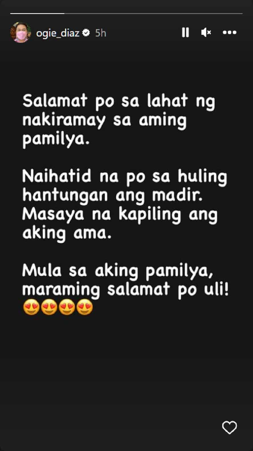 Ogie Diaz, naihatid na sa huling hantungan ang kanyang yumaong ina ...