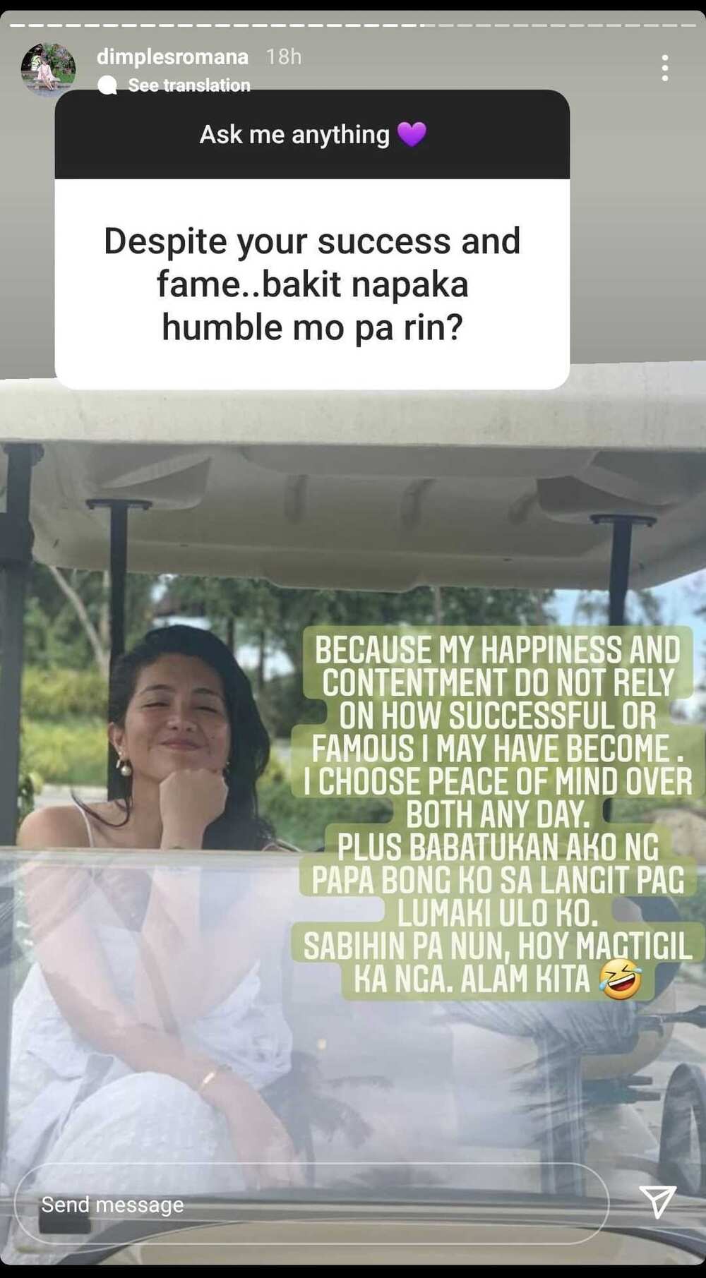 Dimples Romana on why she remains humble despite fame: "I choose peace of mind"
