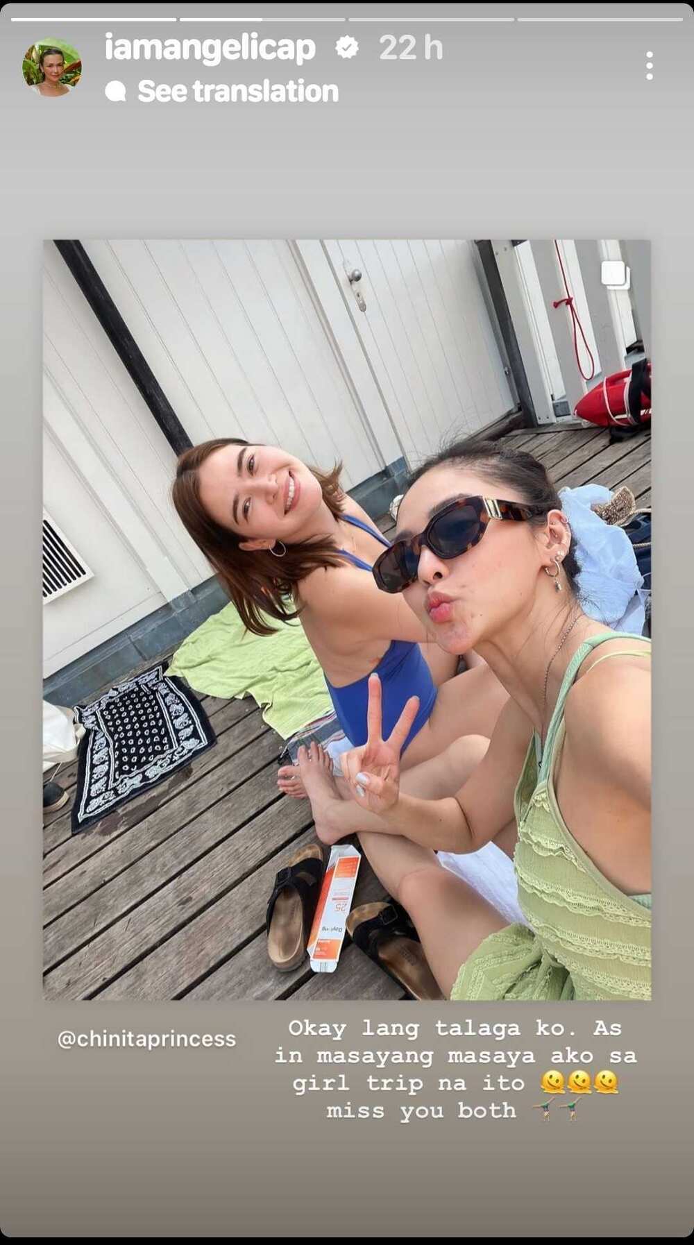 Angelica Panganiban, nag-react sa “girl trip” nina Kim Chiu, Bela Padilla: “Okay lang talaga ko”