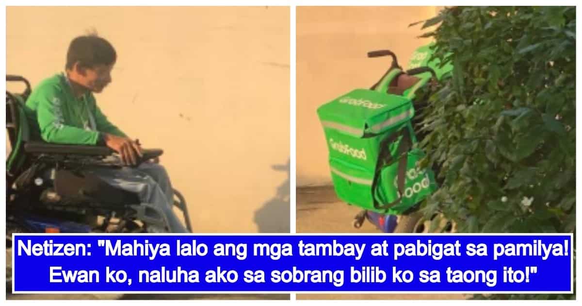 Larawan ng GrabFood delivery man, umantig sa puso ng mga netizens