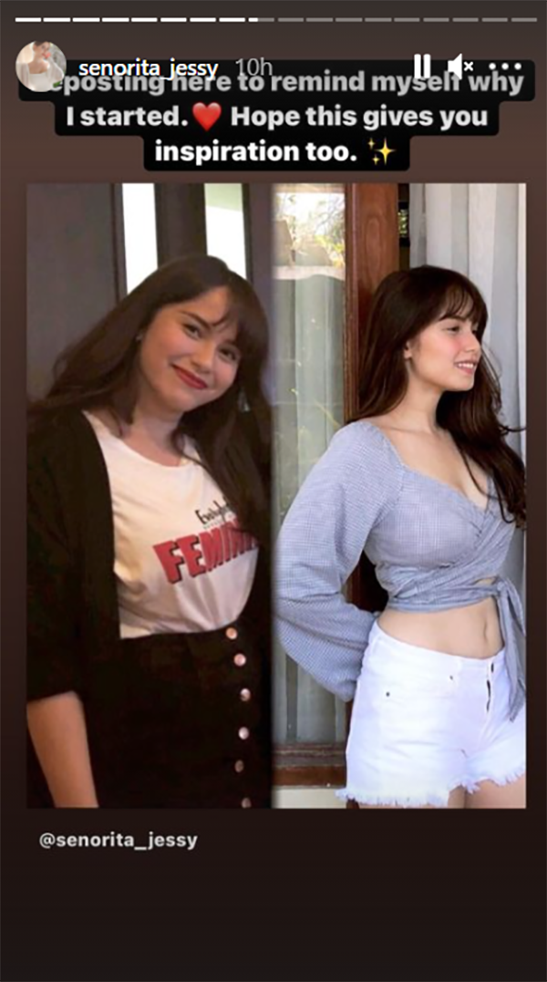 Jessy Mendiola reposts amazing body transformation to inspire others