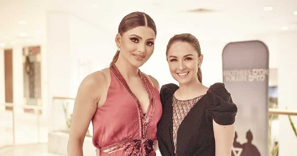Miss Universe judge Urvashi Rautela thanks Michael Cinco for her gown during coronation night