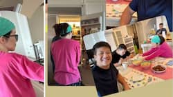 Photos of Kris Aquino, Mark Leviste, enjoying a hearty breakfast in the U.S. go viral