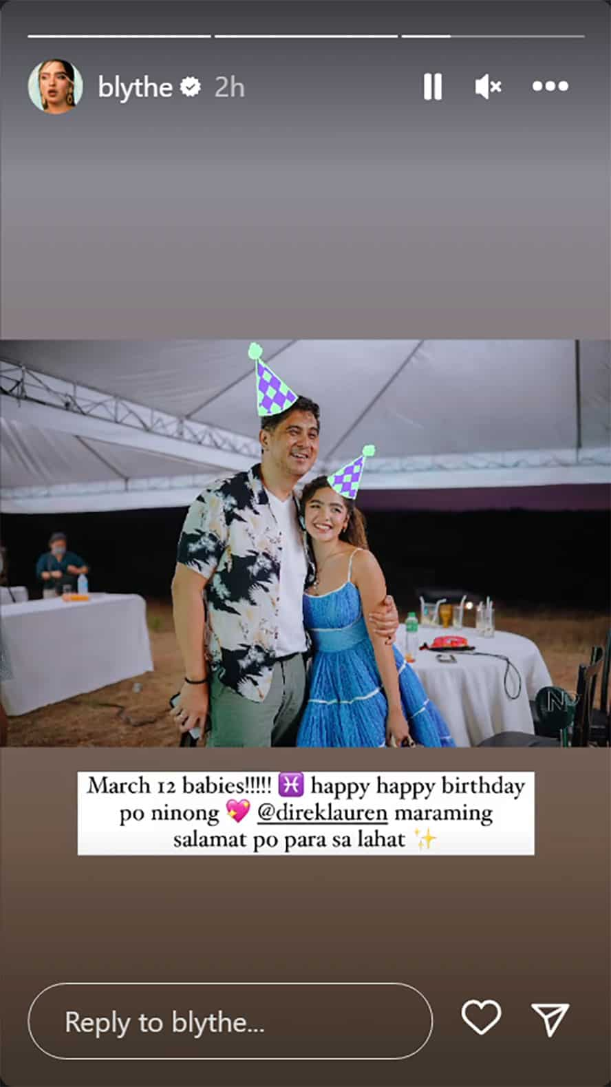 Andrea Brillantes, ibinidang kapareho sila ng birthday ng ninong na si Direk Lauren Dyogi: “March 12 babies”