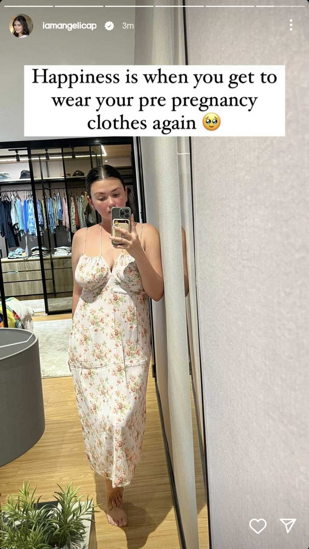 Angelica Panganiban, muling naisuot ang kanyang pre-pregnancy clothes